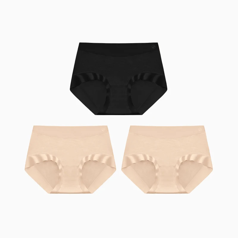 3pc Seamless Panties No Show Invisible Stretch Antibacterial Women Underwear