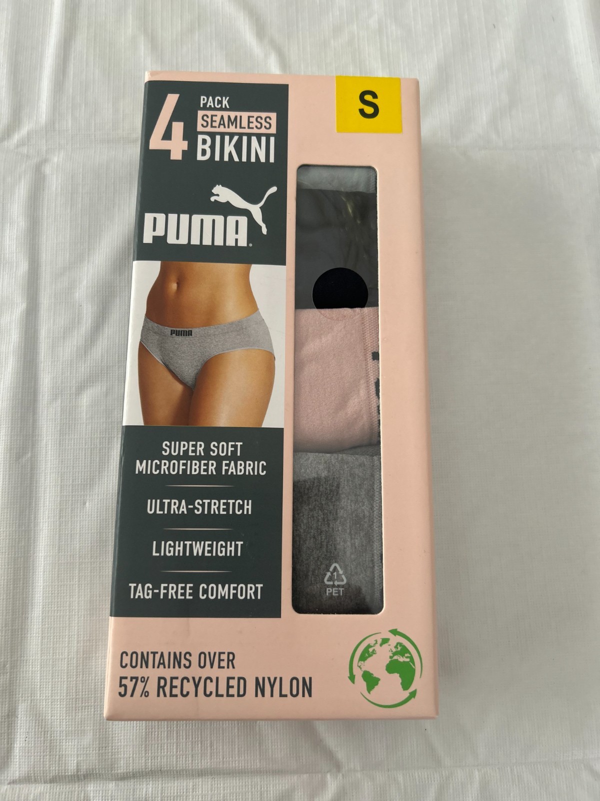 Puma – Women’s 4 Pack – Microfiber Seamless Bikini – Size Small