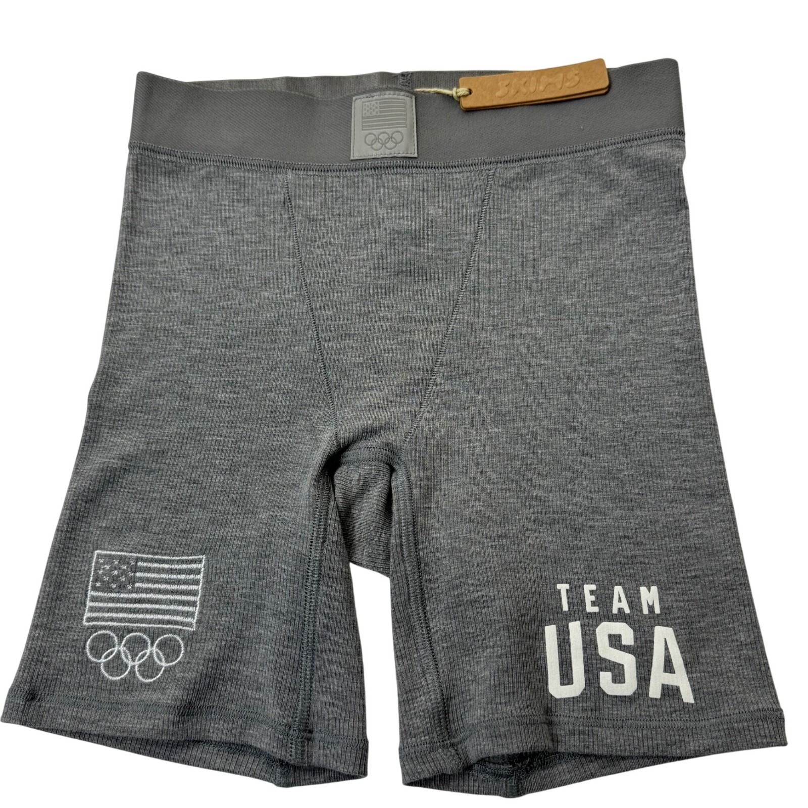 SKIMS Soft Lounge Boxer Short Team USA Heather Gray XXS