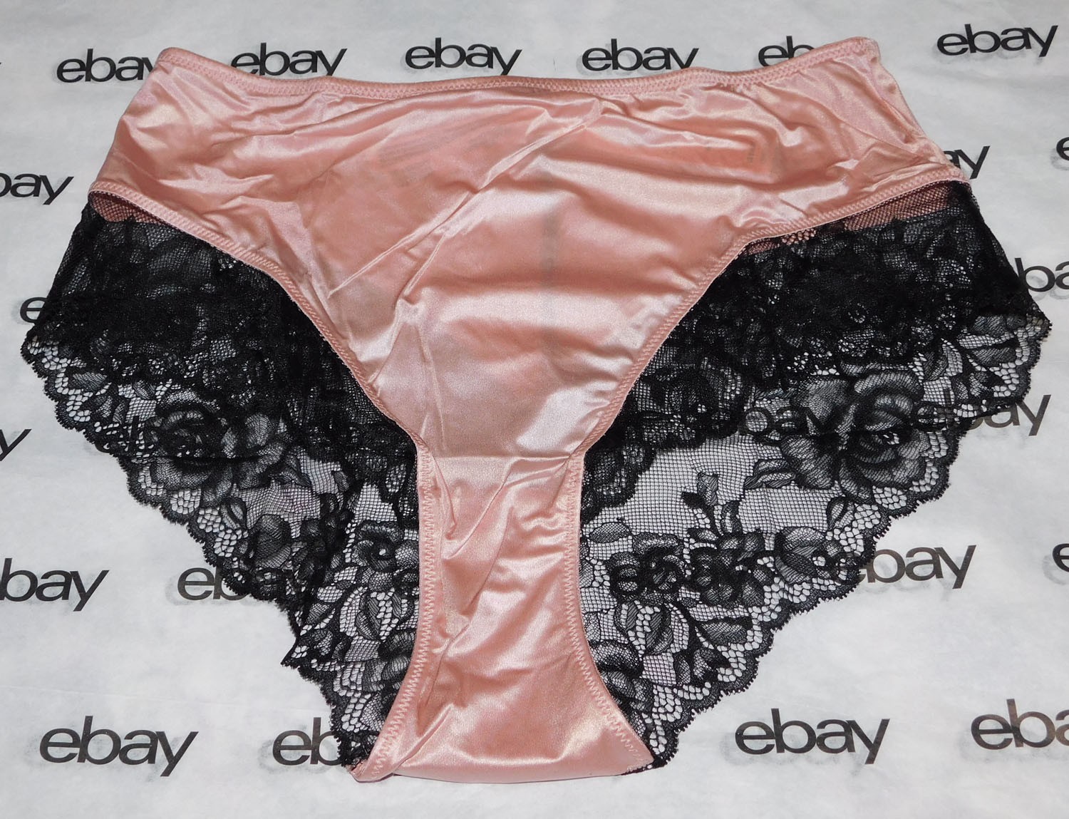 NEW Victoria’s Secret Very Sexy High-Waist Brief Panty Large Pink Satin Lace VS