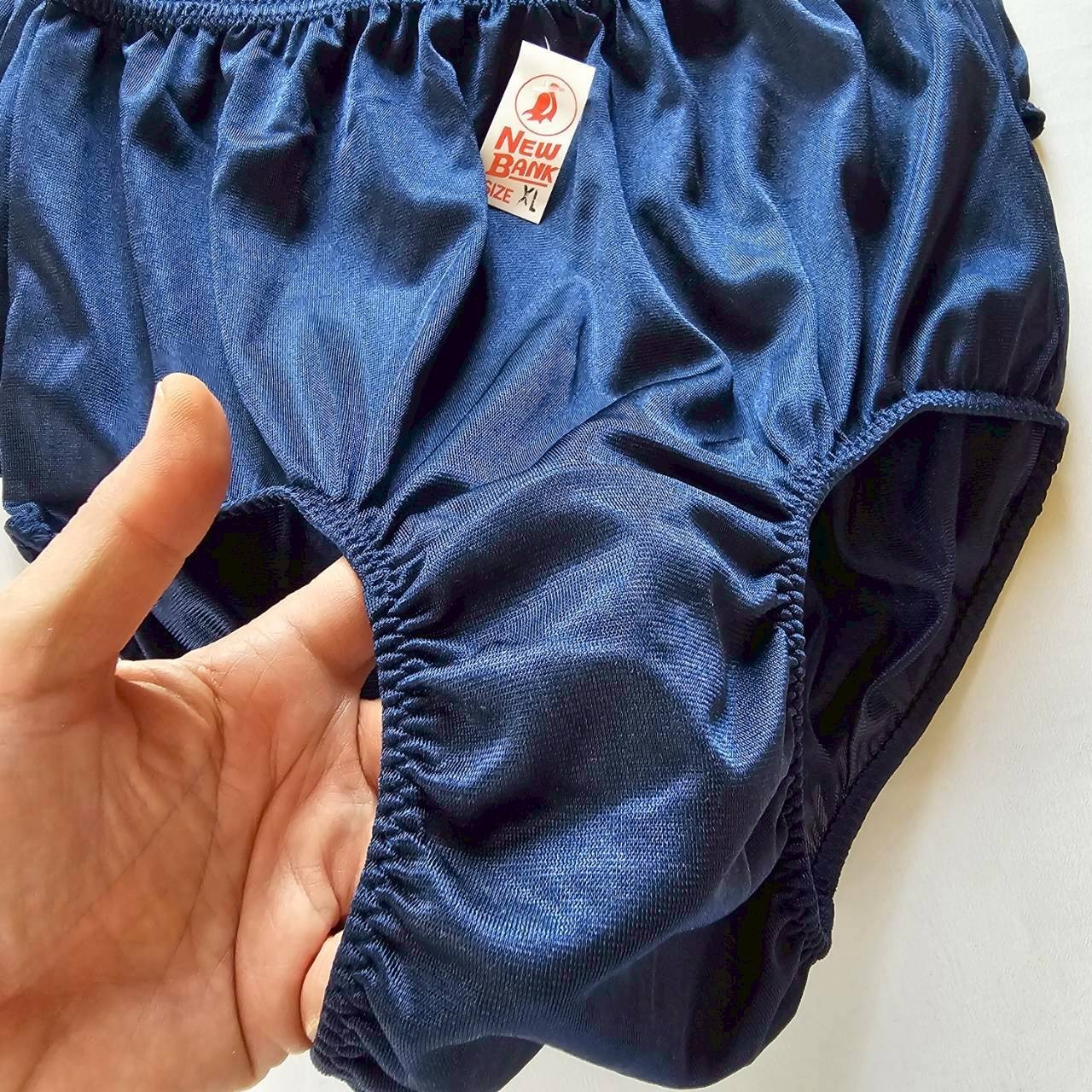 6pcs Nylon Underwear Panties Comfort Woman Man Briefs High Waist 36″-42″ XL/Blue