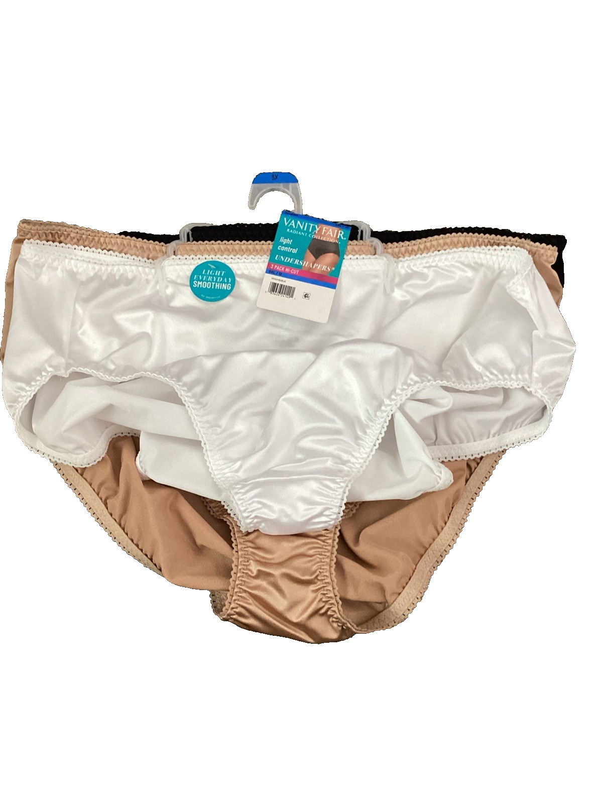 VANITY FAIR 3-Pack Hi-Cut Light Control Undershapers Panties Sz. 5XL/12*