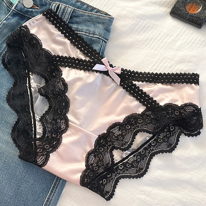 5 Pack Lot Sexy Womens Satin Panties Brief Lace French Underwear Bikini Lingerie