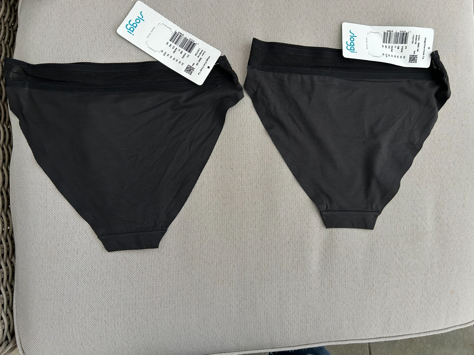 Sloggi 2 x Ever Fresh Tai Briefs Knickers BLACK XS Extra Small 10194116 BNWT