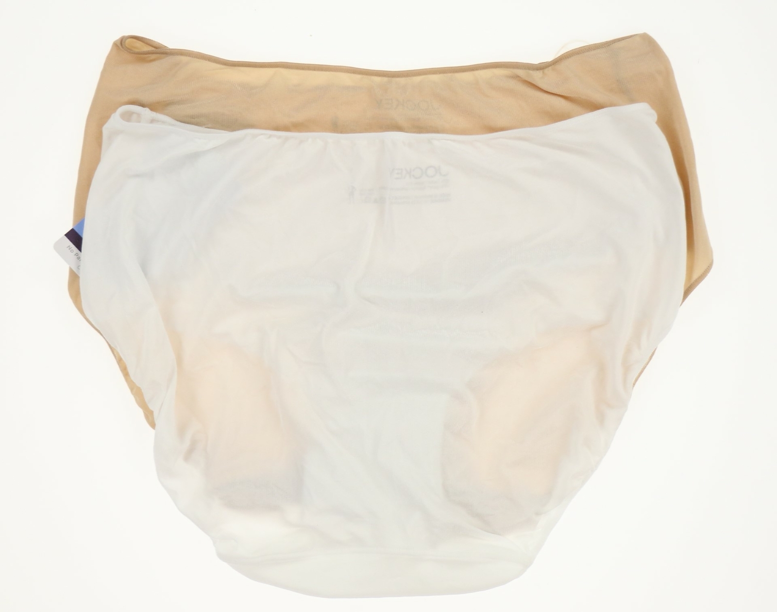 Jockey 268298 Women’s 1 Beige 1 White Hip Brief 2 Pack Underwear Size 5 (MD)
