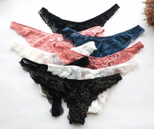 3 Pack Women Thongs Briefs Floral Mesh Underwear Hipster G-string Panties S-M-L