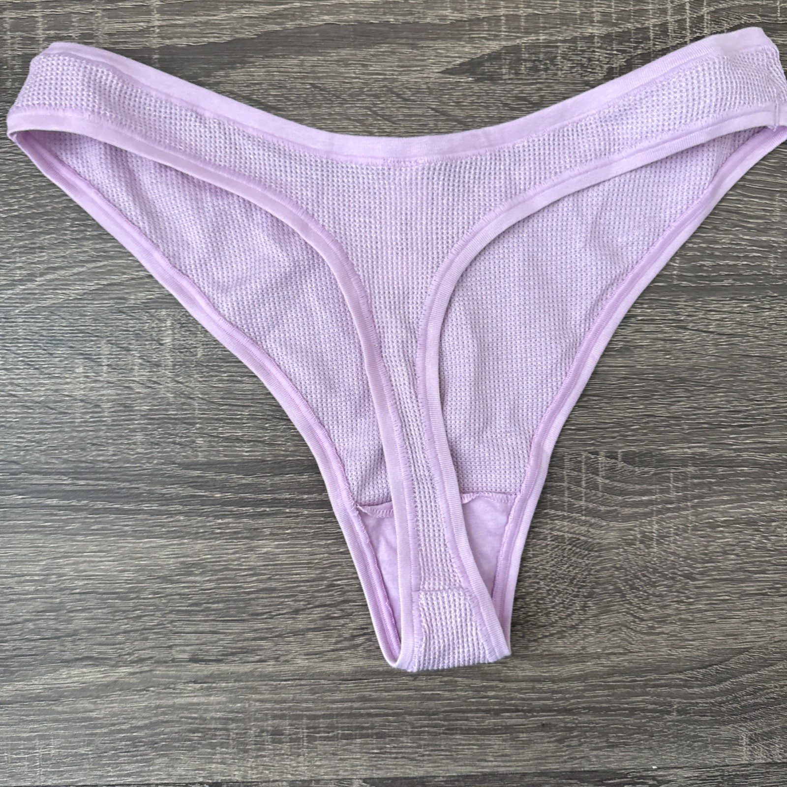 Pink By Victoria’s Secret, Large Lavender Sparkle, Stretch, Thong Panties