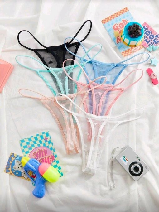 Women’s 1Pc Romantic Lace Heart Cute Thong Panties