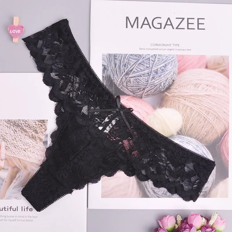Lace Thong G String Panties Low Rise T Back Breathable Soft Stretch Underwear