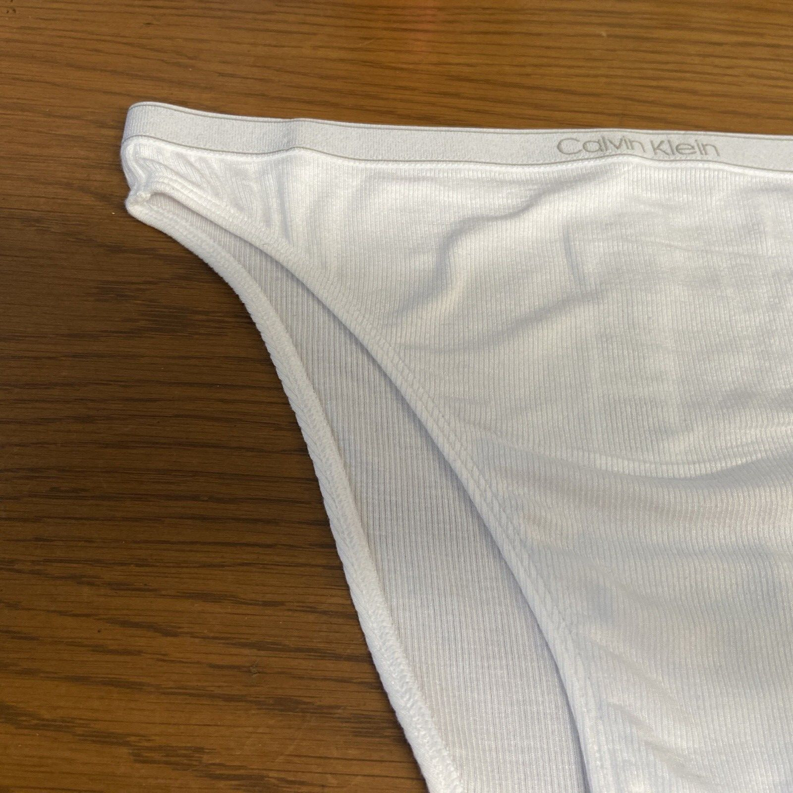 NWT Calvin Klein WOMEN’S(MEDIUM) Pure Ribbed Cheeky Bikini QF6443-110 BRAZILIAN
