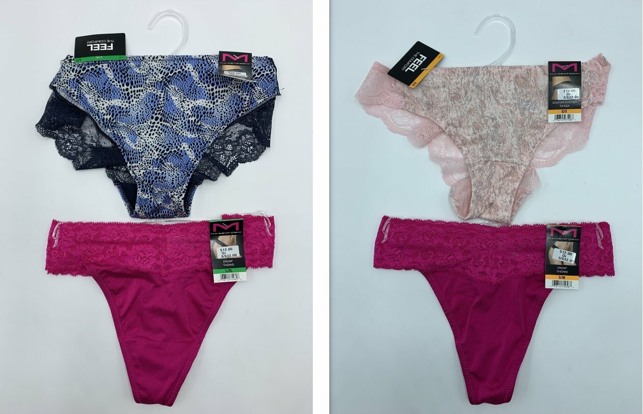 2 Pack Maidenform Comfort Devotion- Lace Back Tanga Panty and Dream Lace Thong
