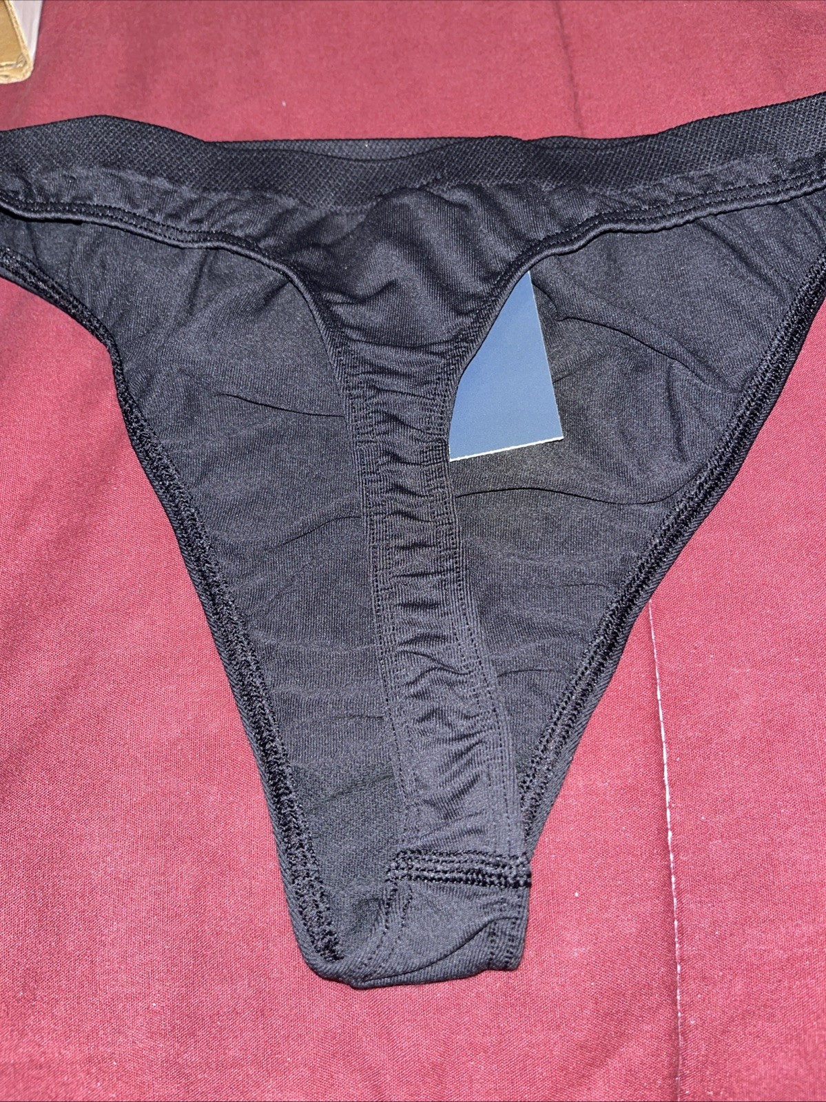 M / 6 – Hillard & Hanson Thong Panties Women Black Solid Style 58705