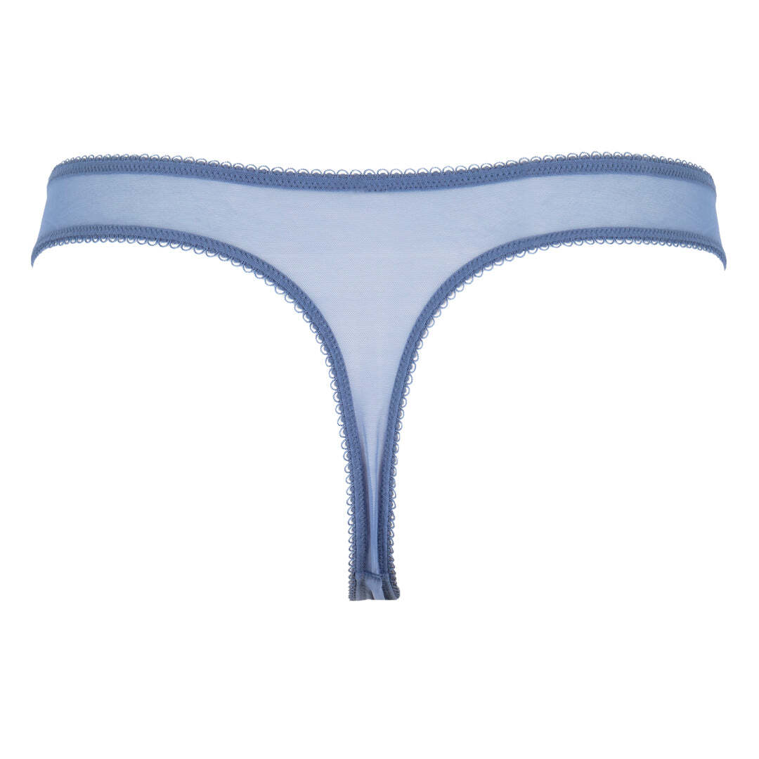 Gossard Superboost Lace Sheer Thong Panty New Soft Underwear Moonlight Blue 7716