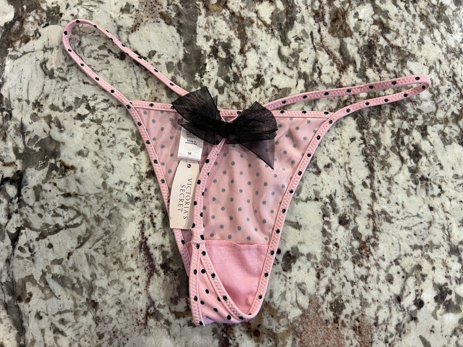 True Vintage Victoria’s Secret Satin V String Thong Panty Silky Medium