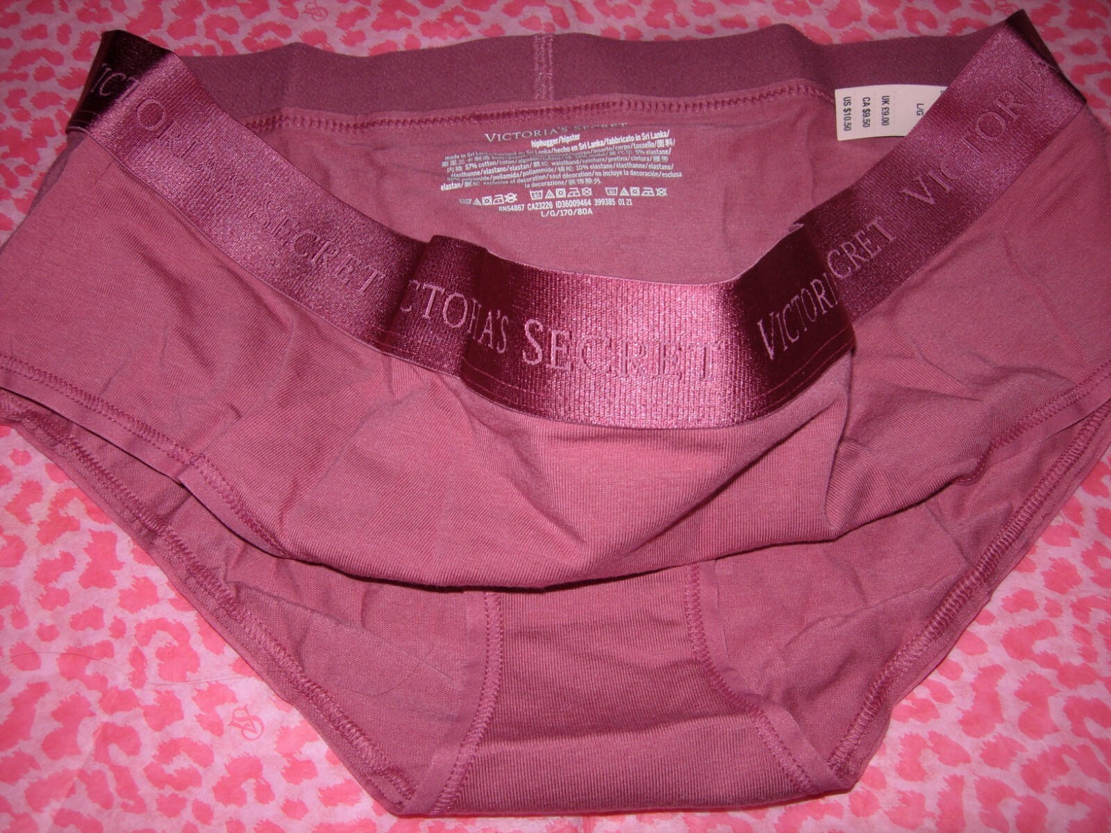 Victoria’s Secret LOGO SEXY Lady Pink Chiffon Hiphugger Panties XS NWT