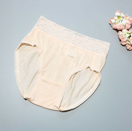 5 PACK 100% Mulberry Silk Women Lace Panties Briefs Underwear Lingerie SG004