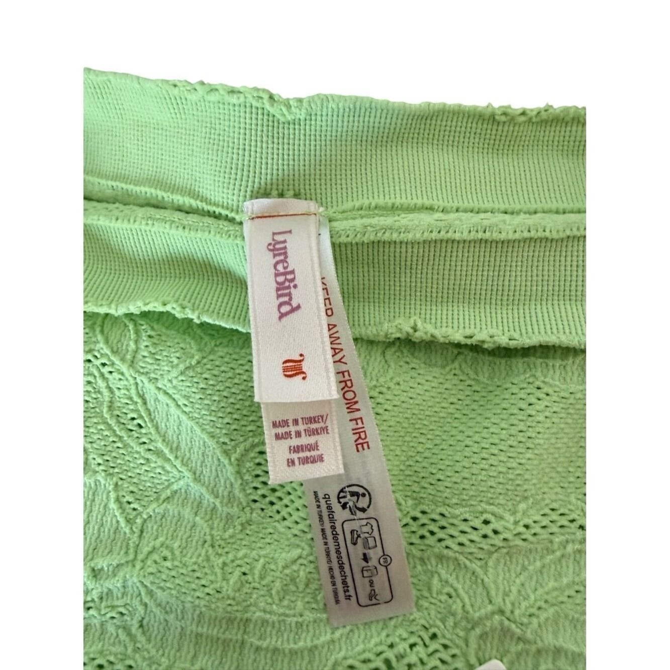 Anthropologie Lyrebird Lime Green Textured Seamless Boyshorts