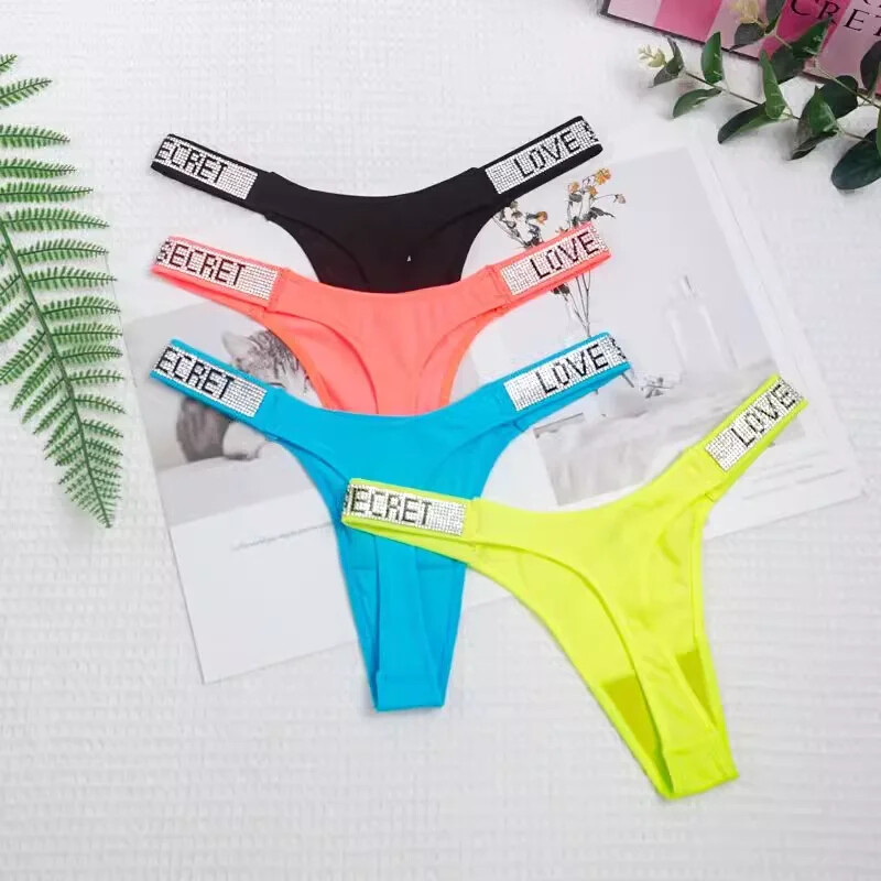 Women’s Fashion Lingerie Low Waist Women’s Underwear Underwear Rhinestone.