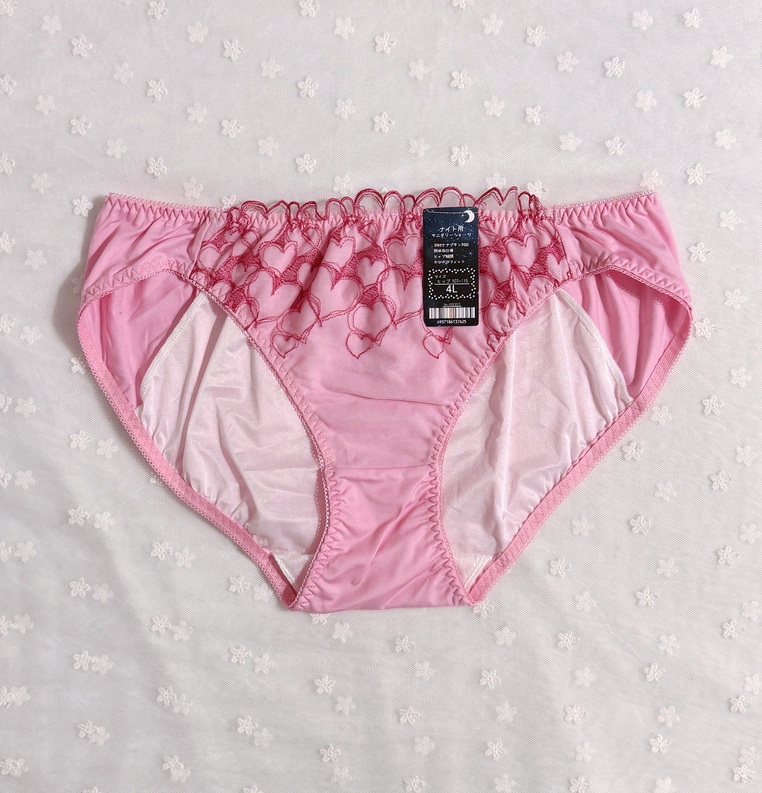 Set Of 3 US-L, XL/JP-4, 5L Japanese Embroidery Nylon Leakproof Period Panties