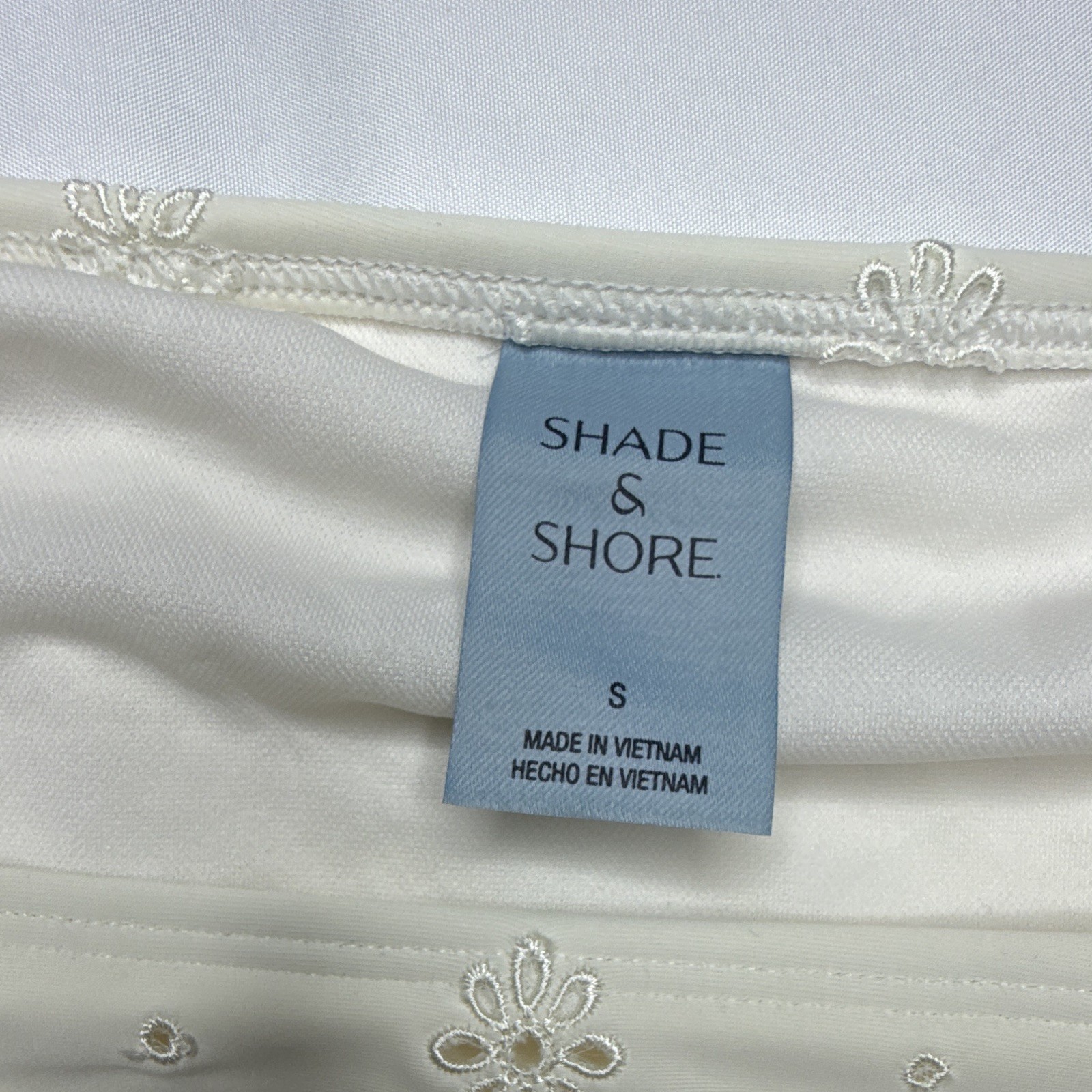 Shade & Shore Women’s White Floral Bikini Panties, Size S (4-6)