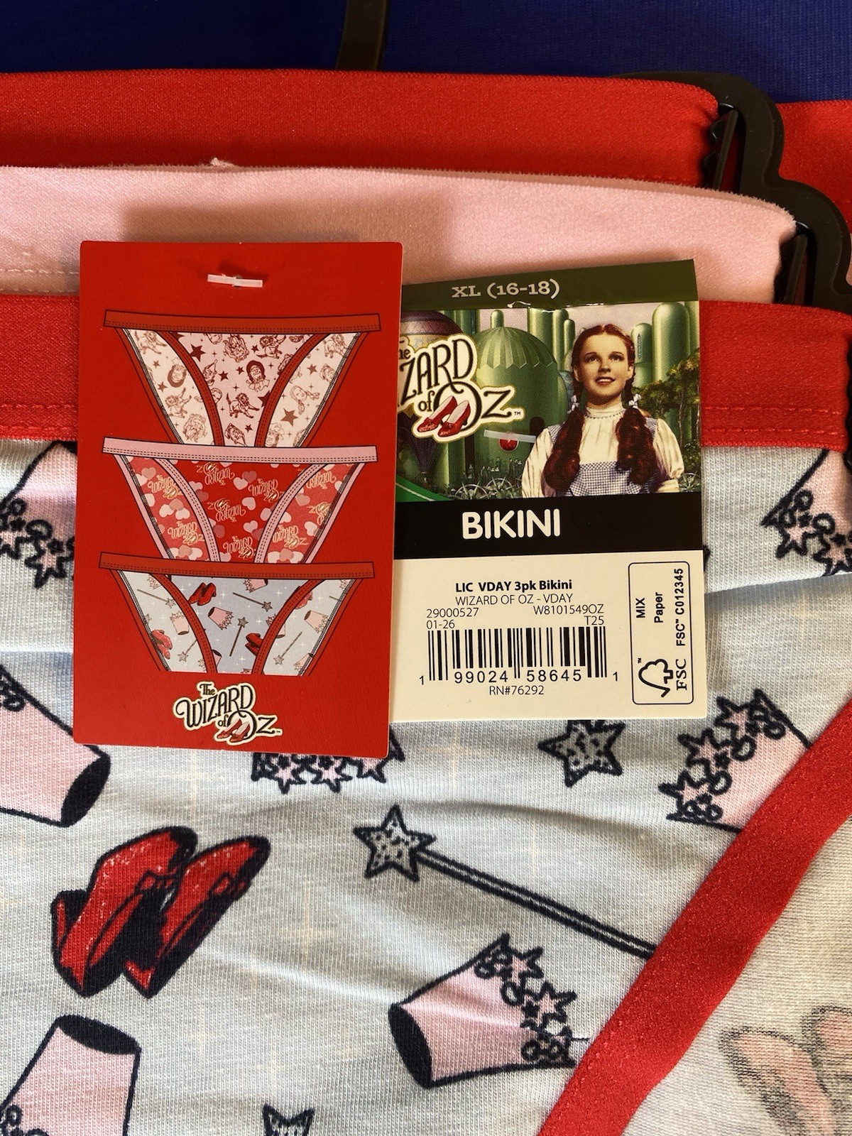 The Wizard of OZ Women’s 3 Pack Bikini Panties Underwear Size XL 16-18 New