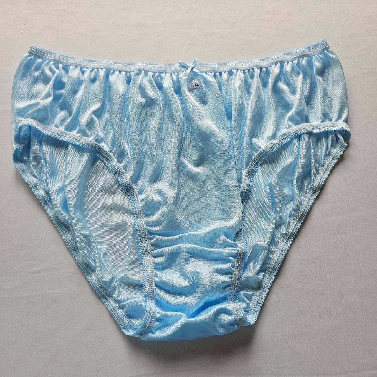 6Pcs Bikini Plus Underwear Nylon Woman Panties Briefs Light Soft Mid-Waist/3XL