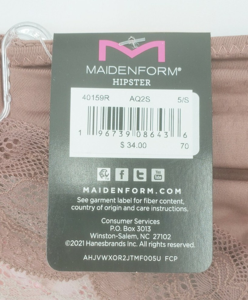 Maidenform Women Tanga Panties 3-Pair Size S/5 with Lace 40159R New