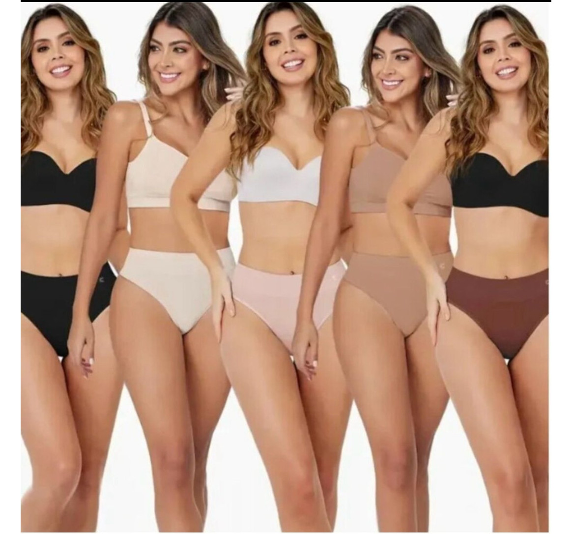 Seamless Thongs Bundle 5 Panty Med Pure Shape Thong Durable Quality and Comfort