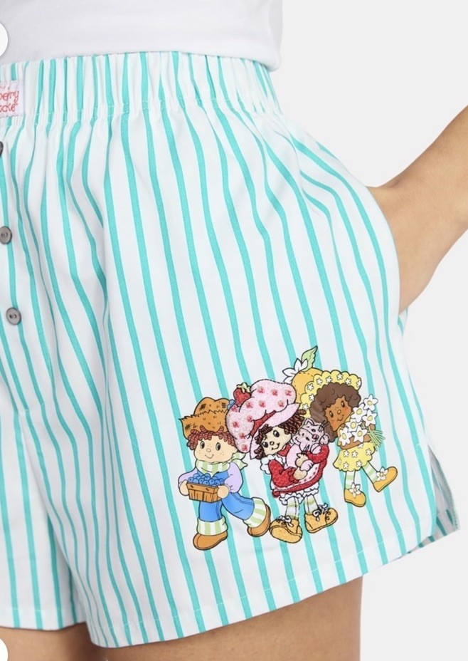 Strawberry Shortcake Women’s Size Medium 8-10 Sleep Lounge Pajama Boxer Shorts