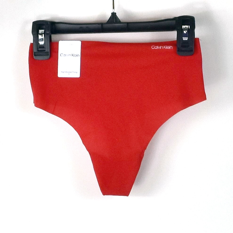Calvin Klein Invisibles High Waist Thong Red or Blue Size S Panty QD3864