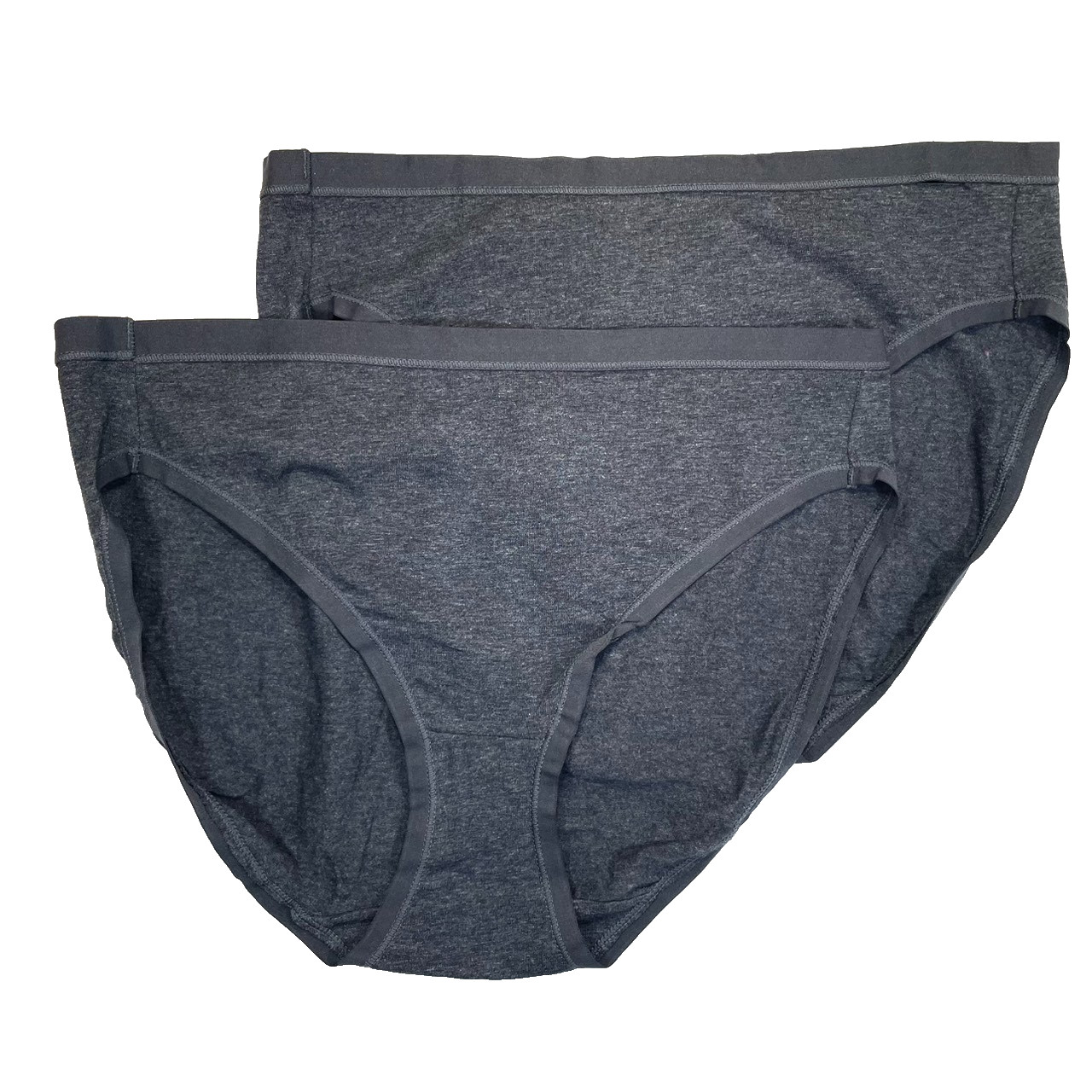 NWT 2-Pack Memoi Women’s L Combed Cotton Basic Hipster Panties MU-1014 Black