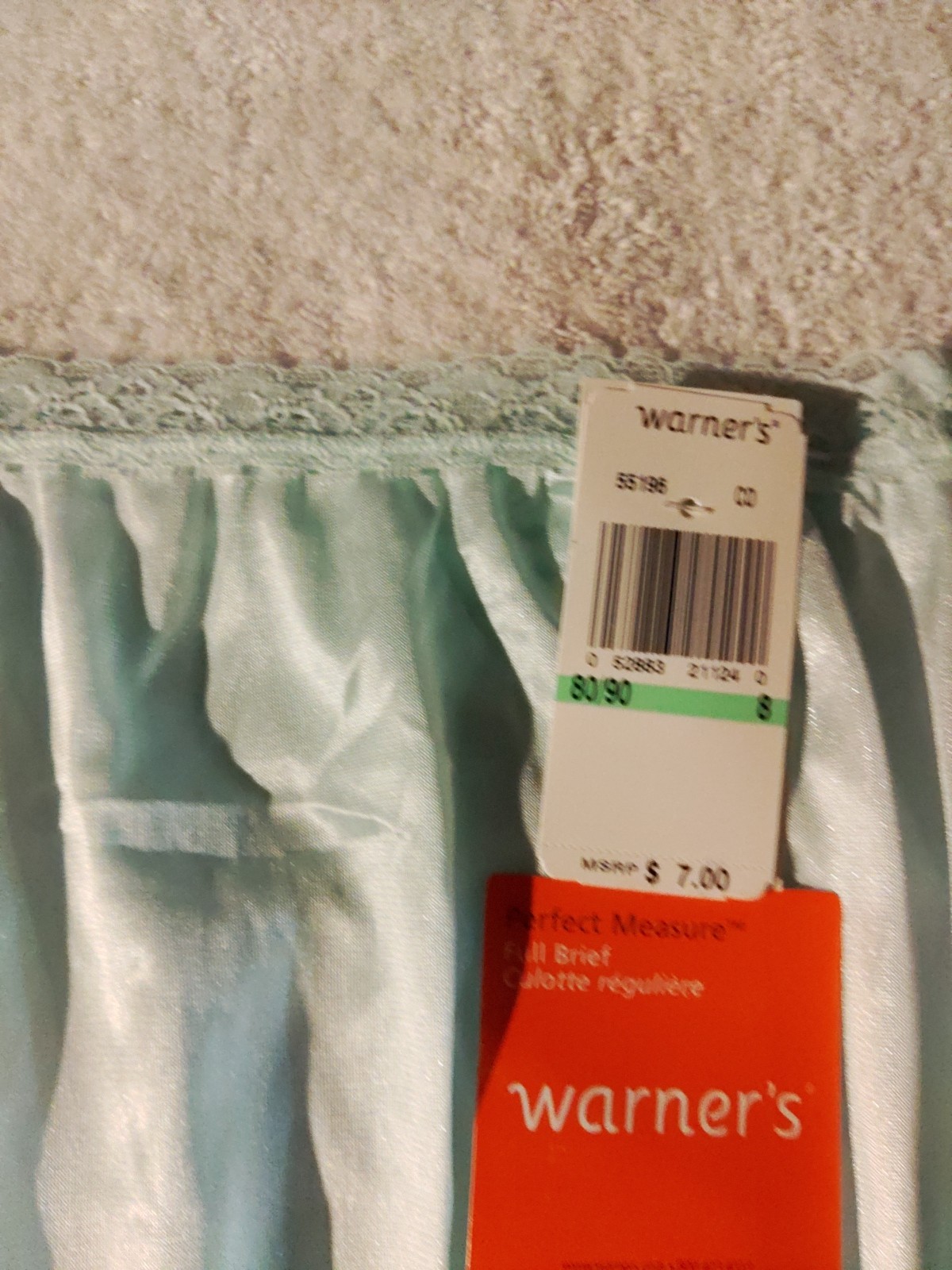 VTG Warner’s Perfect Measures White 100% Nylon W/ Lace Soft Silky Panties Sz 8
