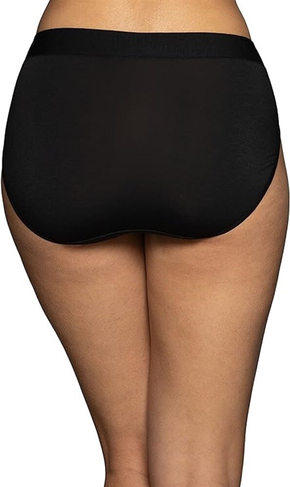 3 Pc Vanity Fair Beyond Comfort Hi-Cut Brief Modal 13250 Wht Blk Neutral 6 7 8 9