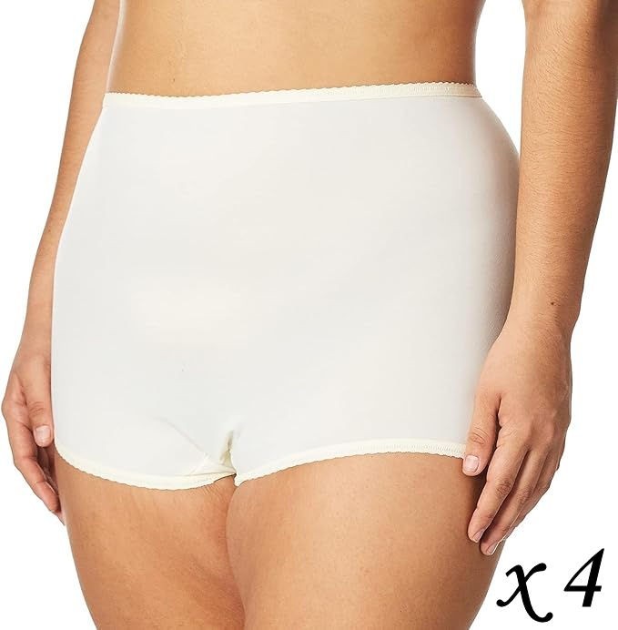 4 Bali Women’s Skimp Skamp Smoothing Stretch Panties #2633 – Moonlight – 4X/11