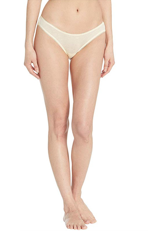 Skin L1617 Almond Oil Lola Bikini with Tulle Trim Women’s Underwear Size M