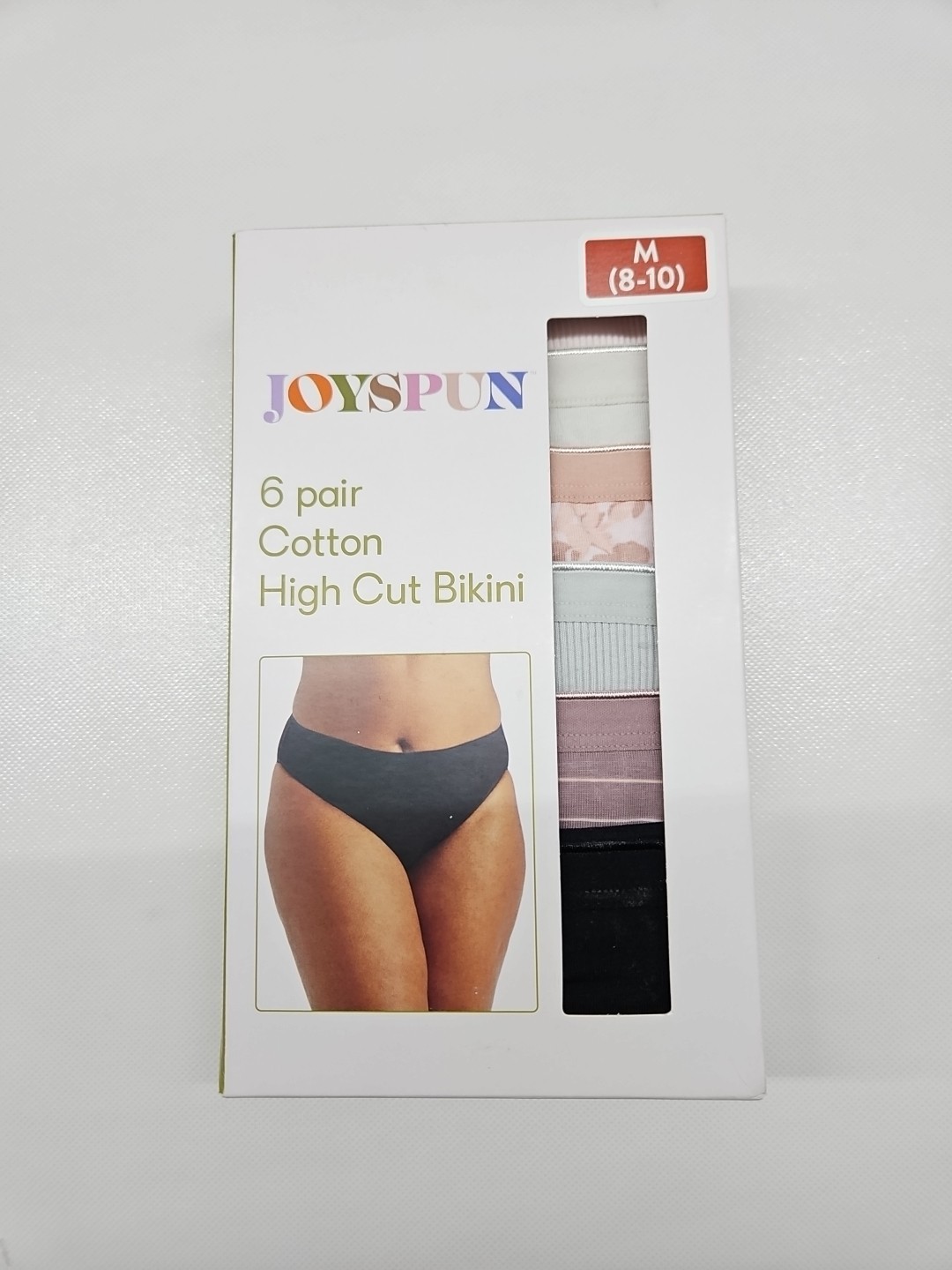 Joyspun High-cut Bikini Cotton Size Medium Multicolor 6-pack New