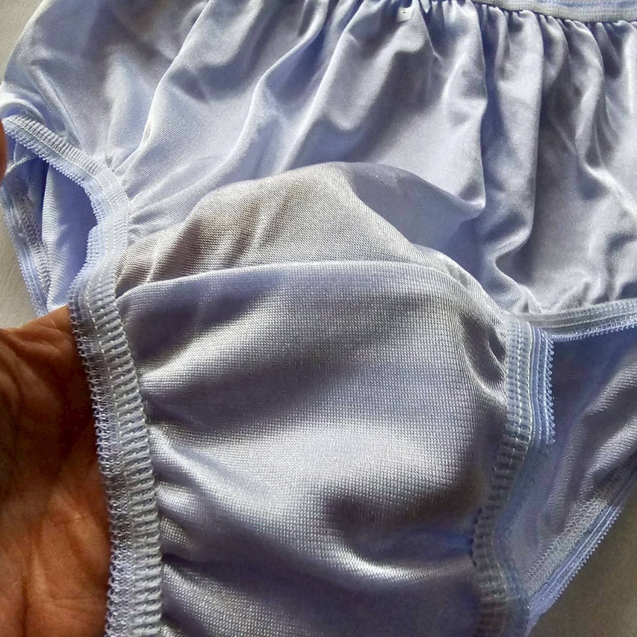 6 Purple Underwear Nylon Panties Underwear Women Silky Soft Briefs Waist 30-36″L