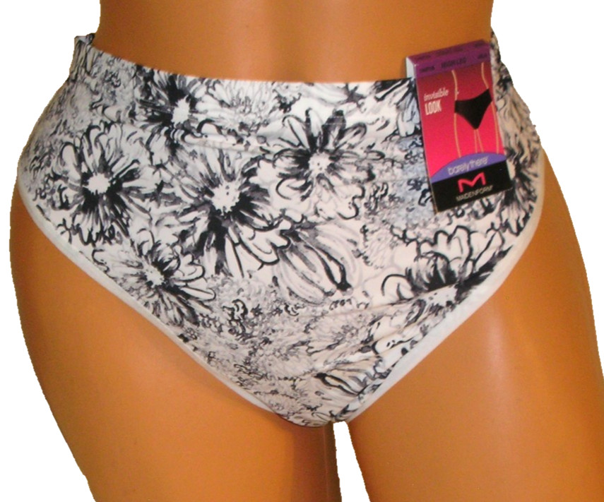 Panties Lingerie Maidenform Barely There Invisible Look Floral High Leg Sz 9 2X