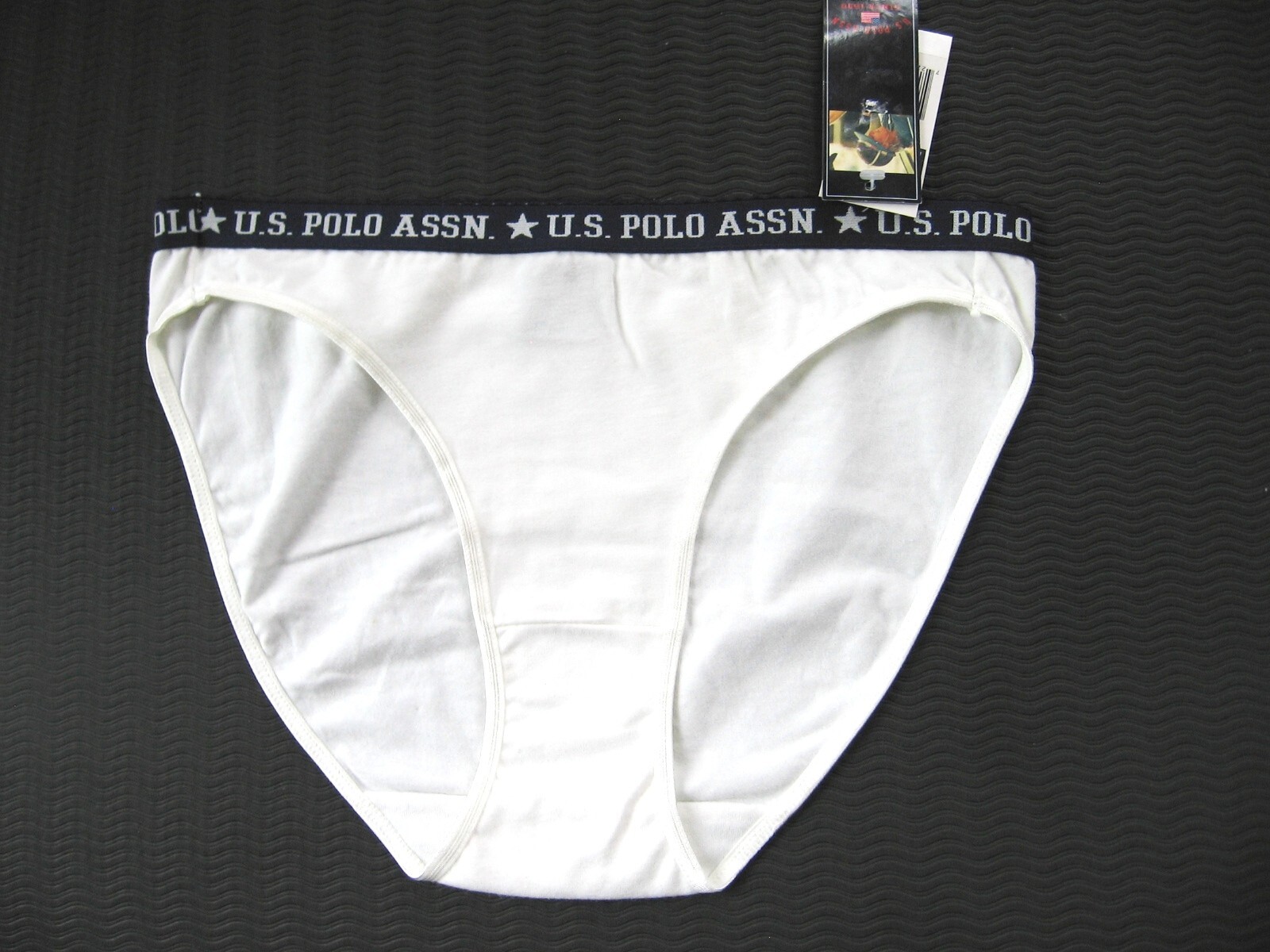 X0230 U.S. Polo Assn. NEW Women’s White Smooth Stretch Finest Cotton Bikini M/6