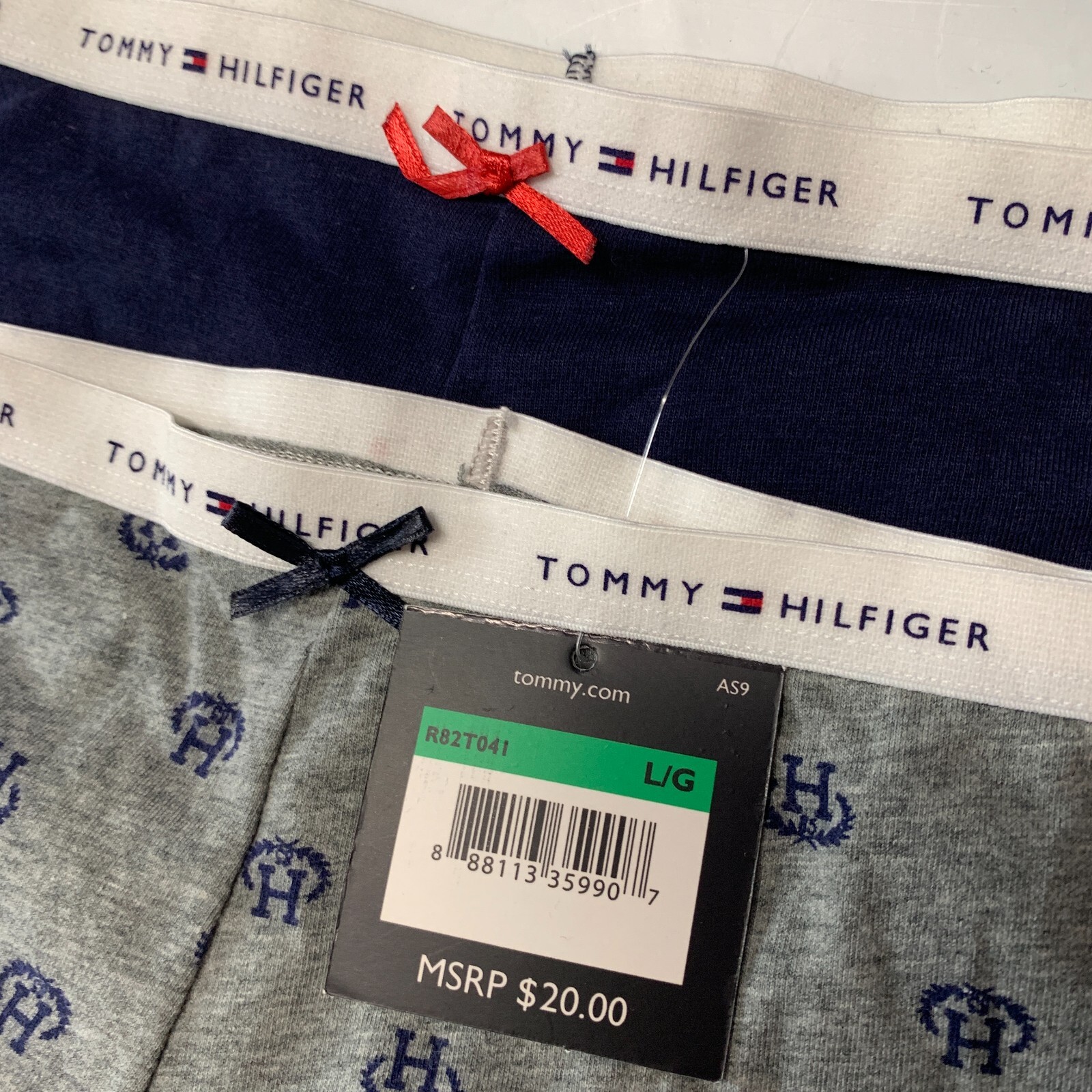 NWT TOMMY HILFIGER 2 PACK Boyshort Shortie Cotton Blend Logo Band Panty