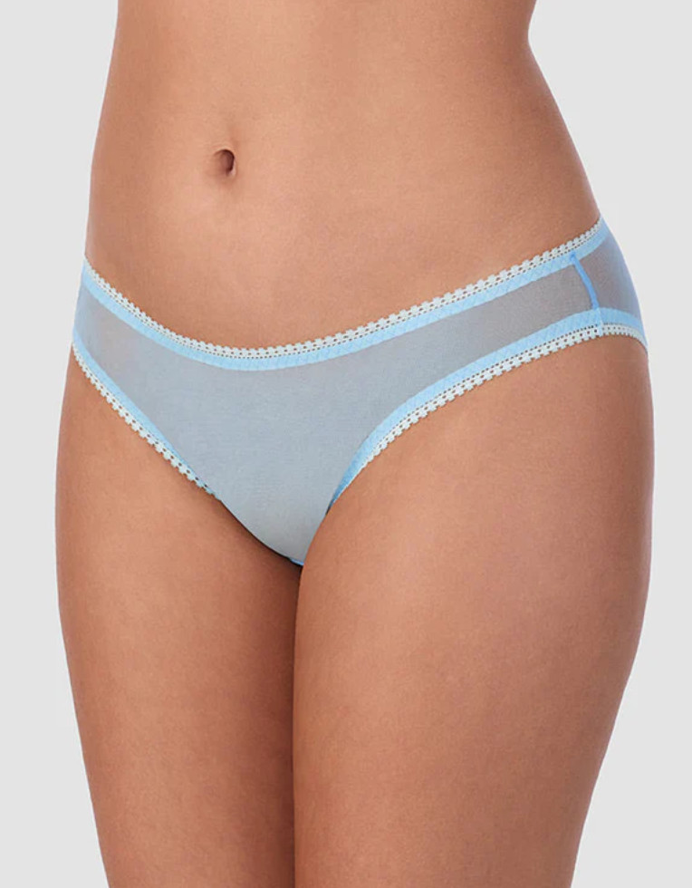 On Gossamer Women Gossamer Mesh Hip Bikini Underwear Blue Mist Size L