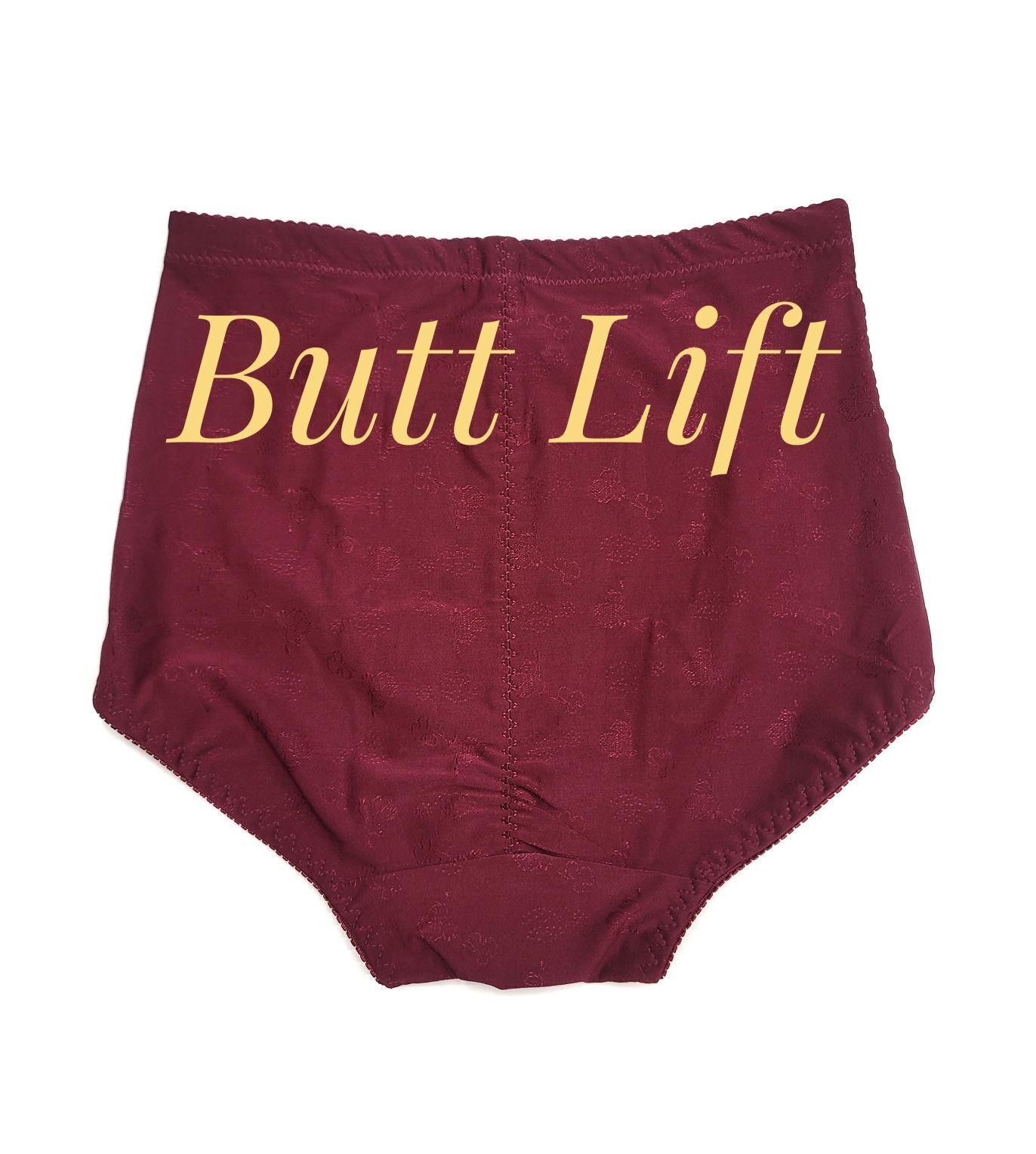 Women High Waist Tummy Control Jacquard Functional Zipper Girdle Brief Panties