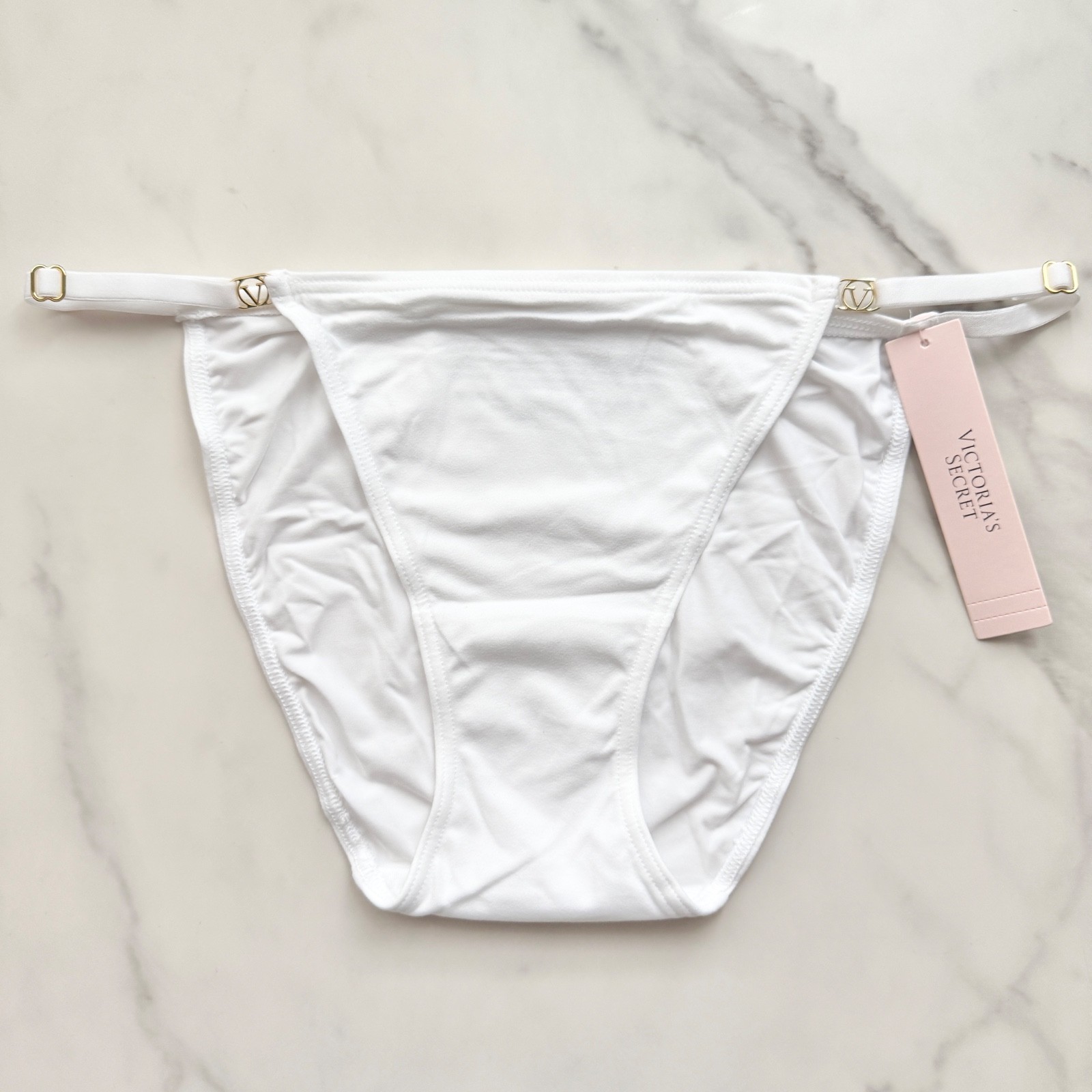 Victoria’s Secret Love Cloud Smooth Adjustable String Bikini Panty VS White