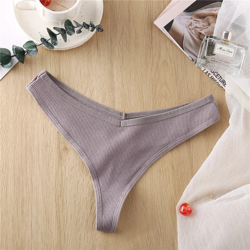 1/7Pcs Womens Sexy G-string Lingerie Cotton Briefs V-Waist Panties Low❤Underwear