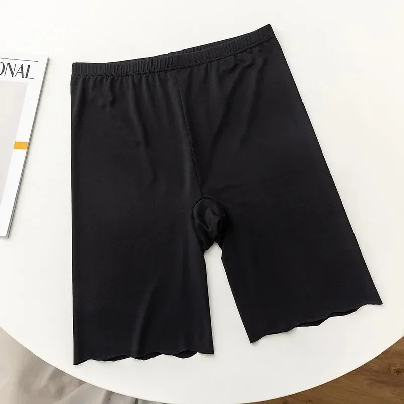 Seamless Ice Silk Safety Shorts High Waist Boxers Panties Anti Rub Thigh Pants