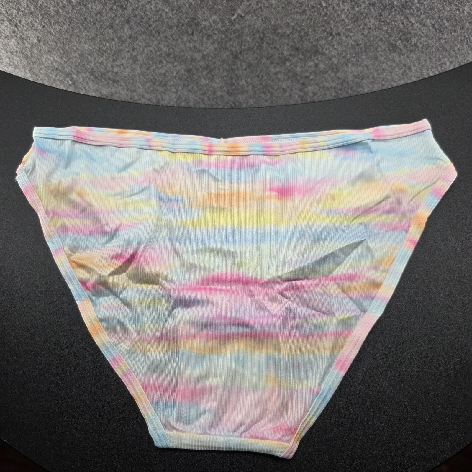 Knotty Knickers Panties Womens L Multicolor Bikini Stretch Lightweight Striped
