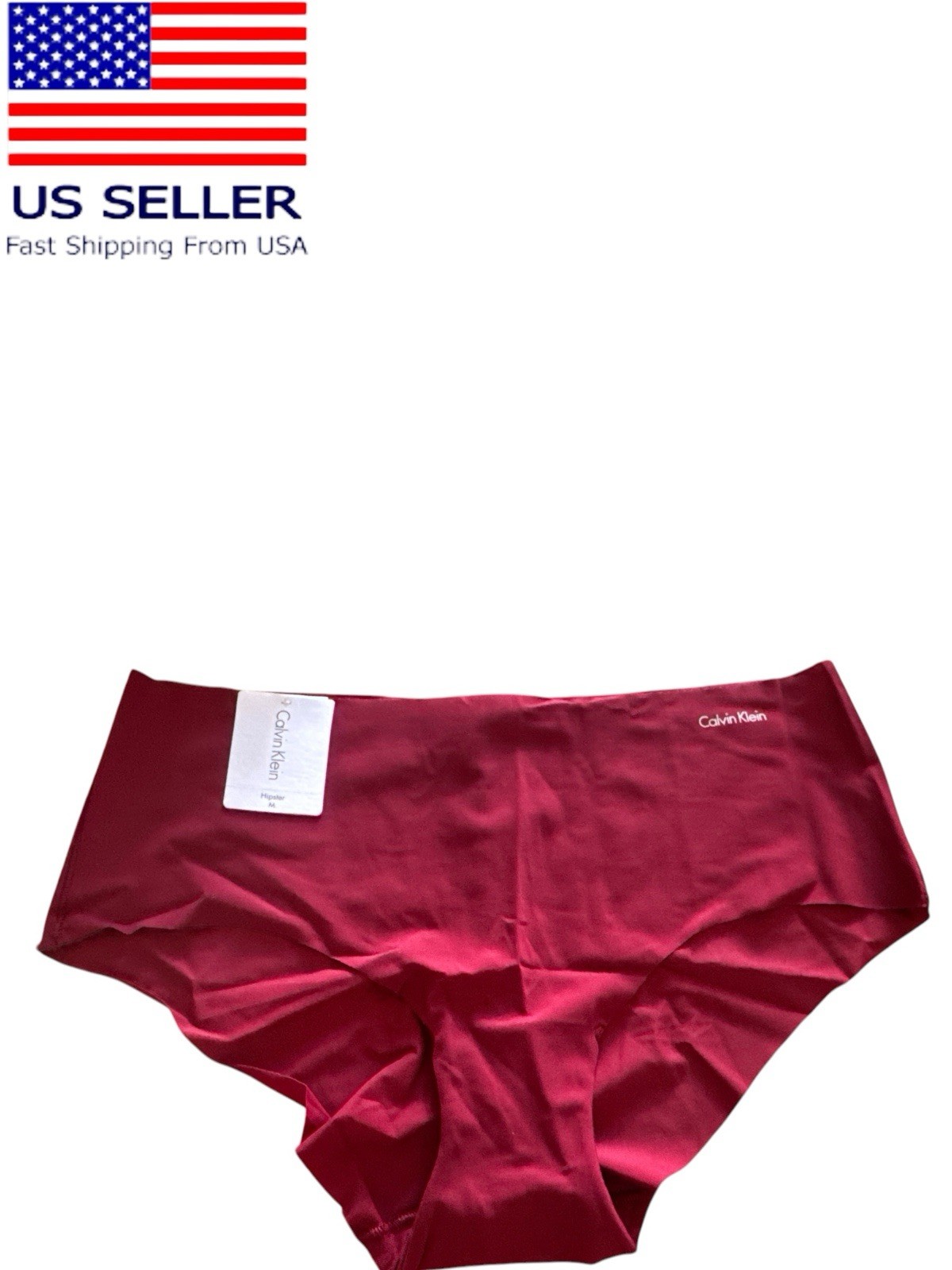 Calvin Klein Women Invisible Hipster Underwear D3429 Brick Red Size X-Large new
