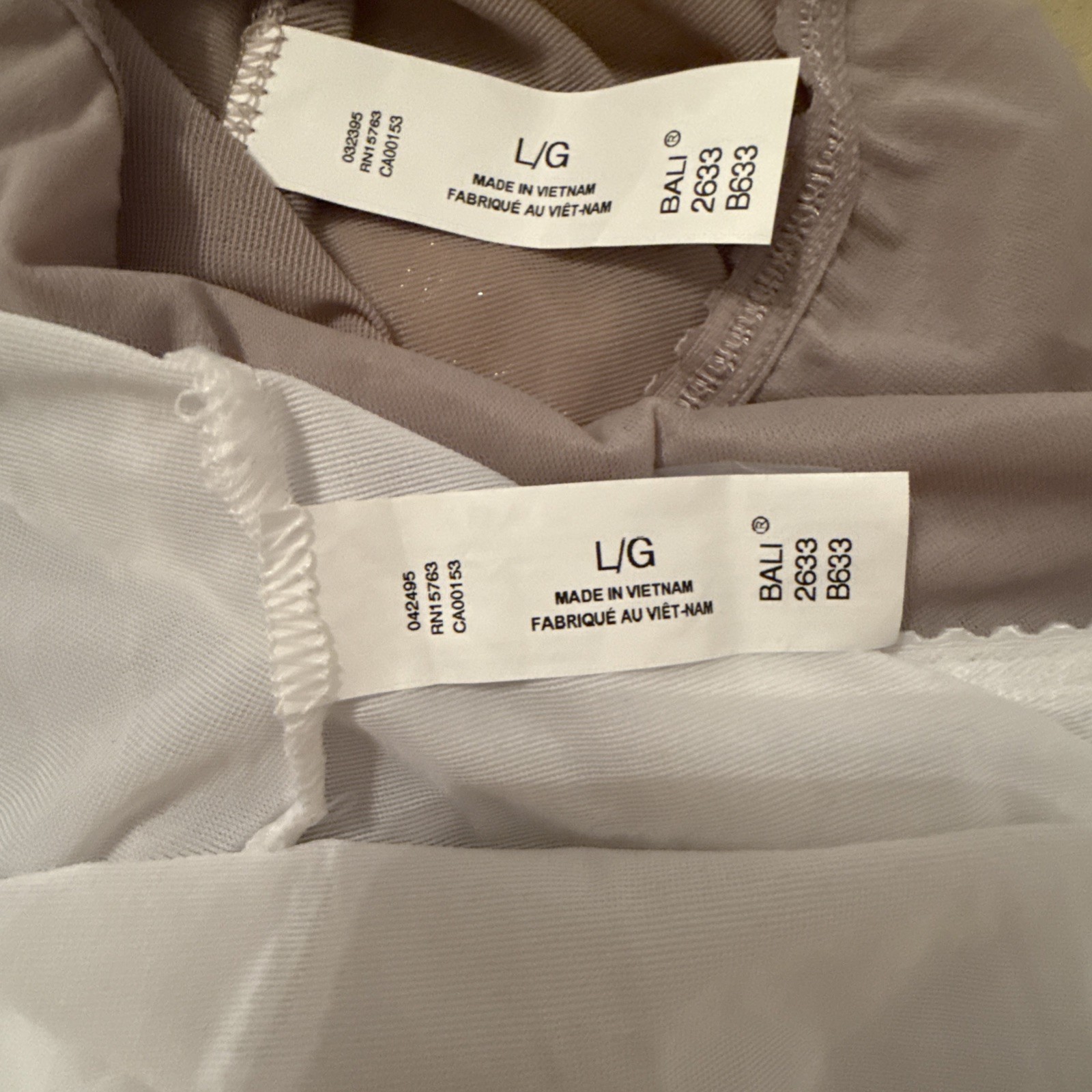 NEW 2 Pair of Bali Skimp Scamp Briefs Panties #2633 Neutral Colors Size Large