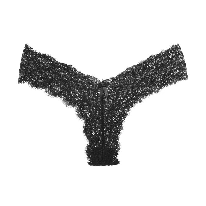 5 Pack Lot Sexy Womens Lace Panties Thongs Underwear See Through Briefs Lingerie