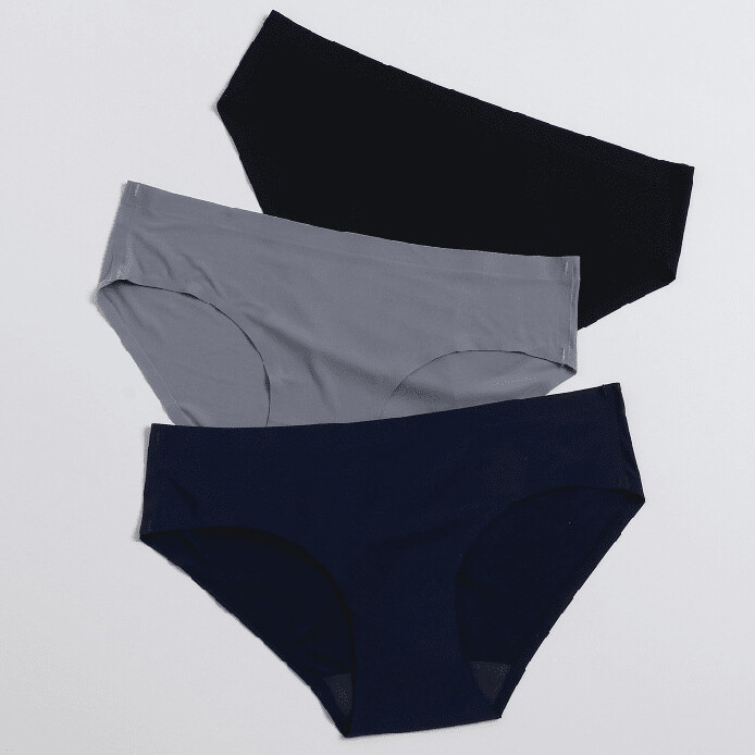 6PCS/LOT Sexy Womens Ice Silky Panties Briefs Underwear Lingeries Plus Size Pack
